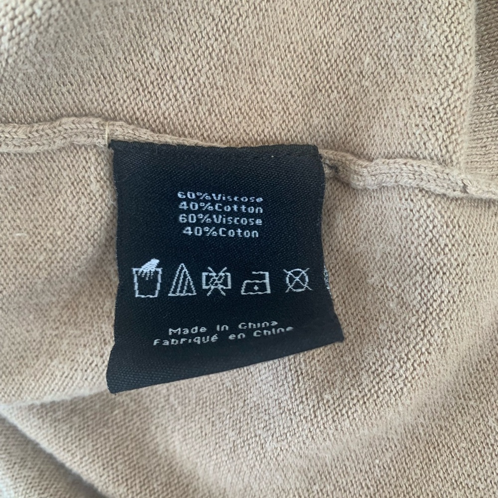 Women's Tan Cowl Neck Knit Sweater Small/ Medium - Picture 6 of 6